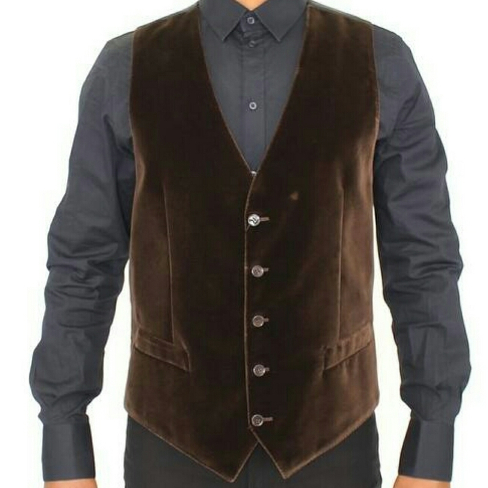 Banana Republic Velvet Chocolate Brown Vest M